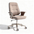 Chaise de bureau ergonomique avec revêtement en tissu beige dimensions 60 x 60 x 95cm