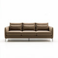 Canapé contemporain en tissu beige 200 x 90 x 80cm avec dossiers rembourrés