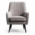 Fauteuil en tissu gris avec ses dimensions de 80 x 75 x 90 cm