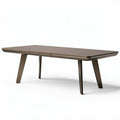 Table rectangulaire extensible en aluminium marron 150 x 80 x 75cm pour salle à manger